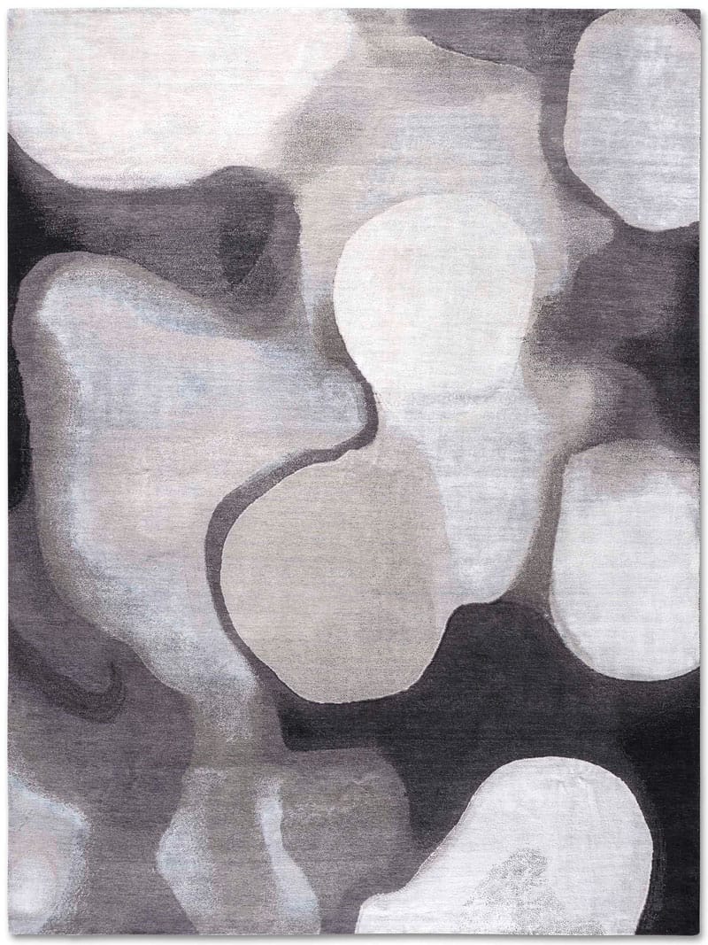 Tappeto Lusso Fatto a Mano Argento/Grigio