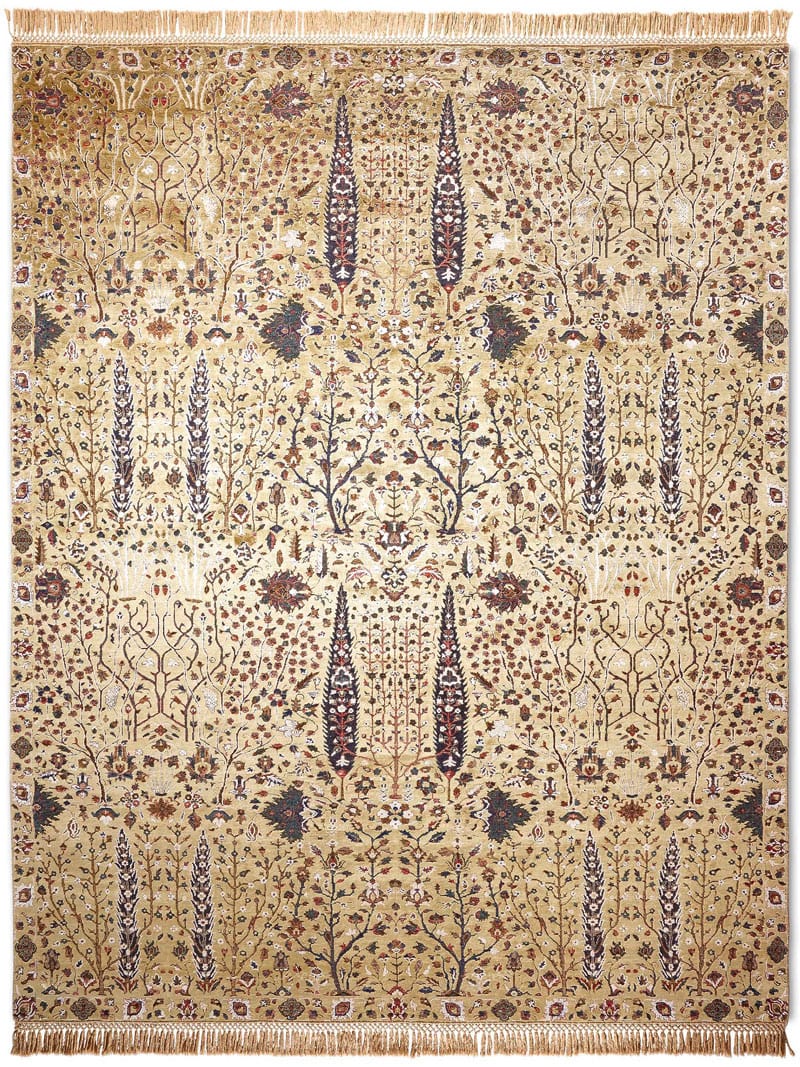 Tappeto Lusso Pine Garden Oro