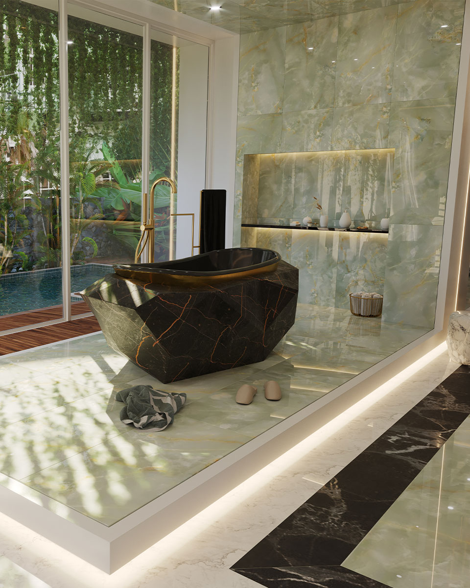 Vasca Da Bagno Gemstone Faux Marble - 2