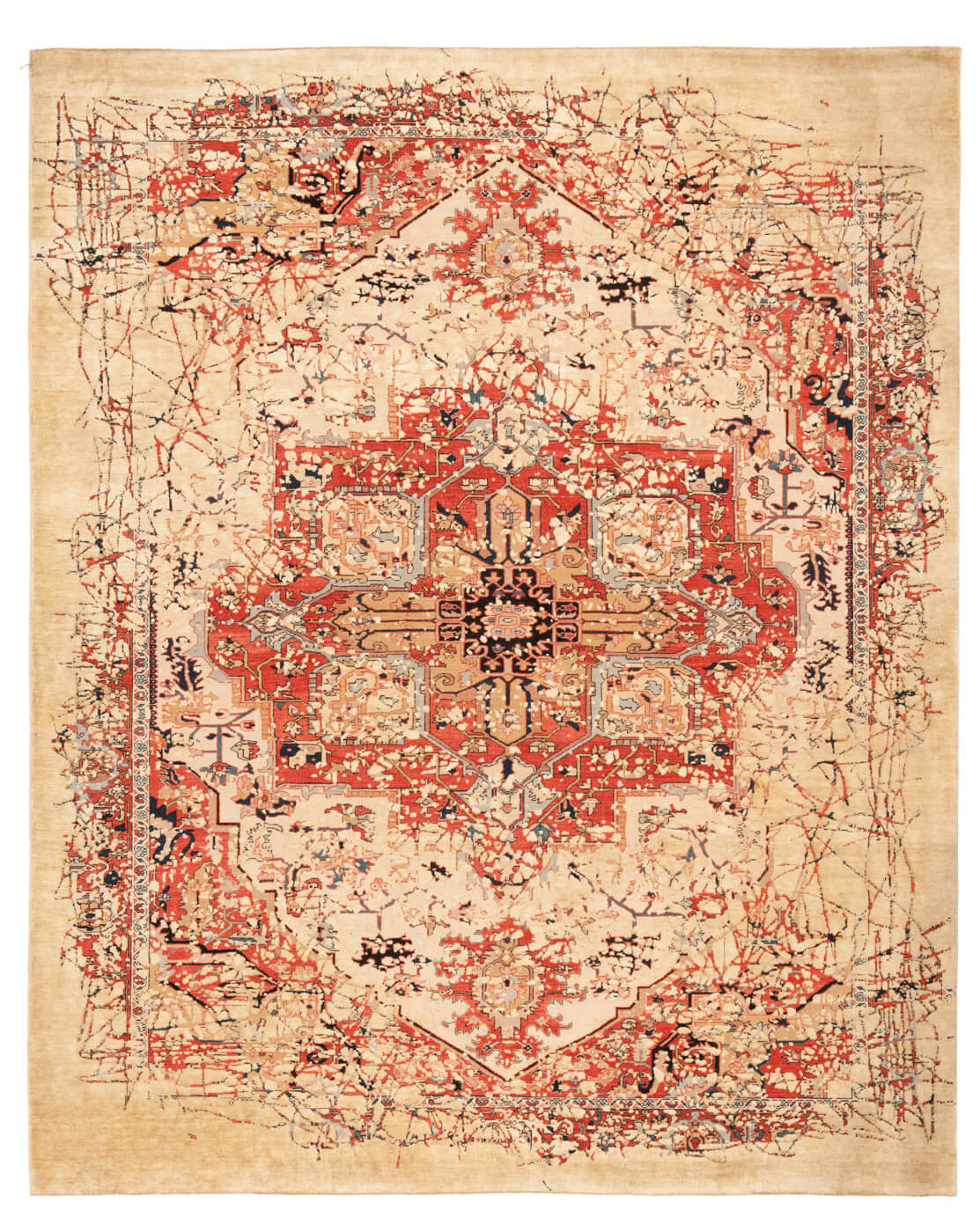Tappeto Serapi Westminster Pleasure Rosso Beige Seta | Misura: 200 x 300 cm