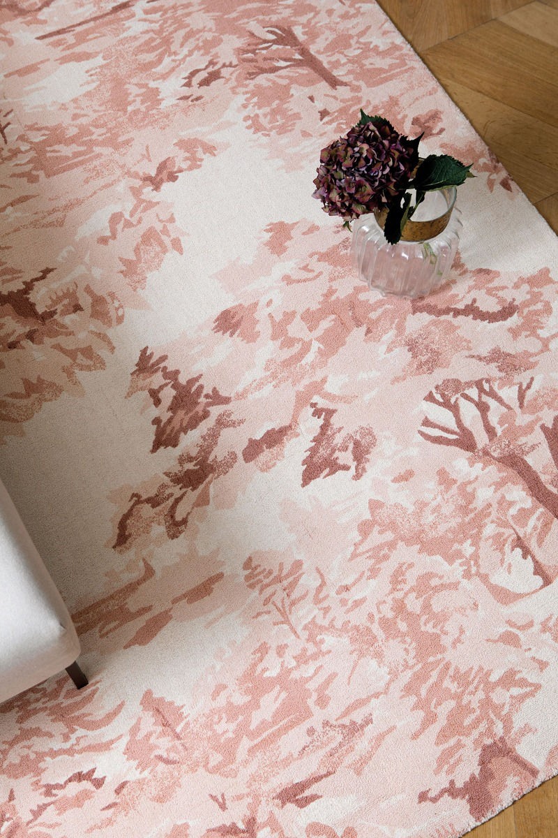 Tappeto Landscape Toile Rosa Chiaro