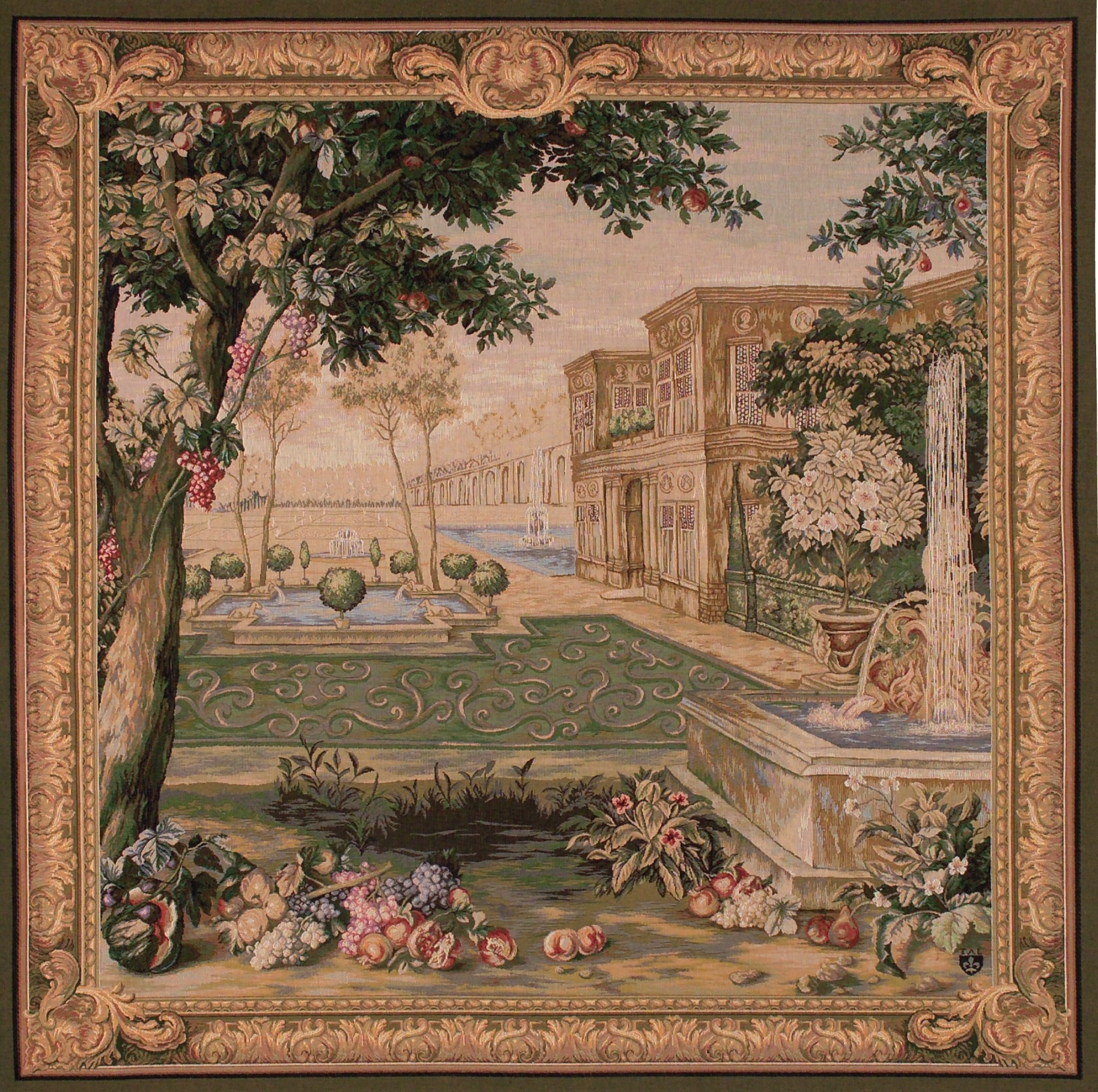 Arazzo Verdura Fontana (Quadrato)