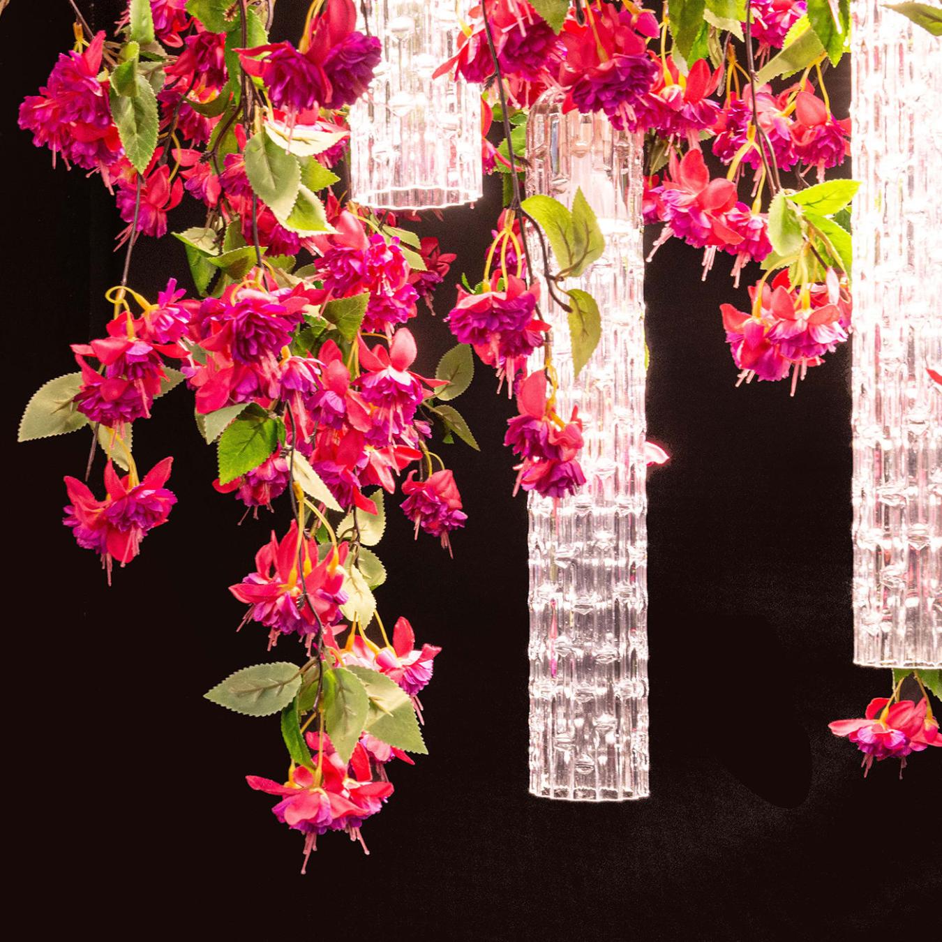 Lampadario Quadrato Pink Cascade