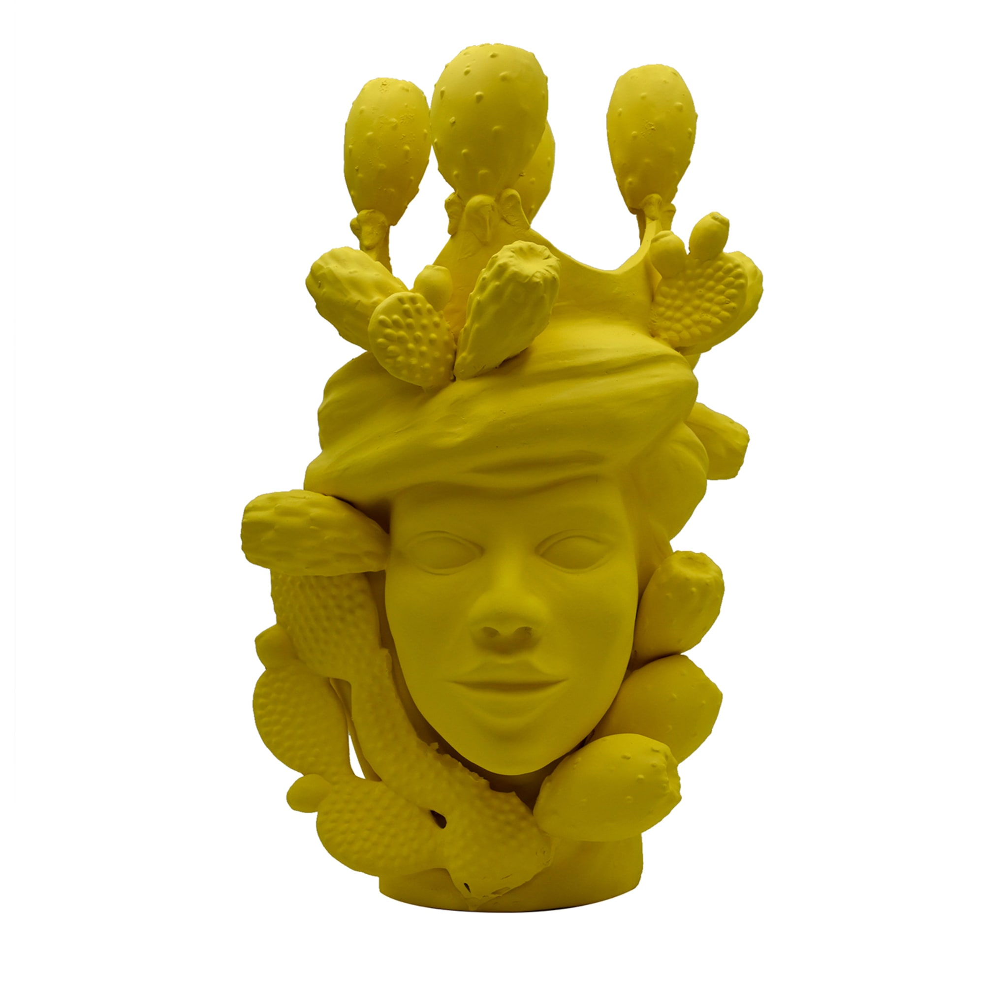 Testa di Moro Gialla Artigianale Scultura