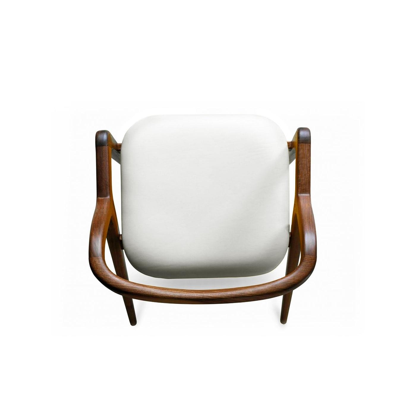 Sedia In Breve Noce Naturale | Rivestimento: Leather PANDORA 622