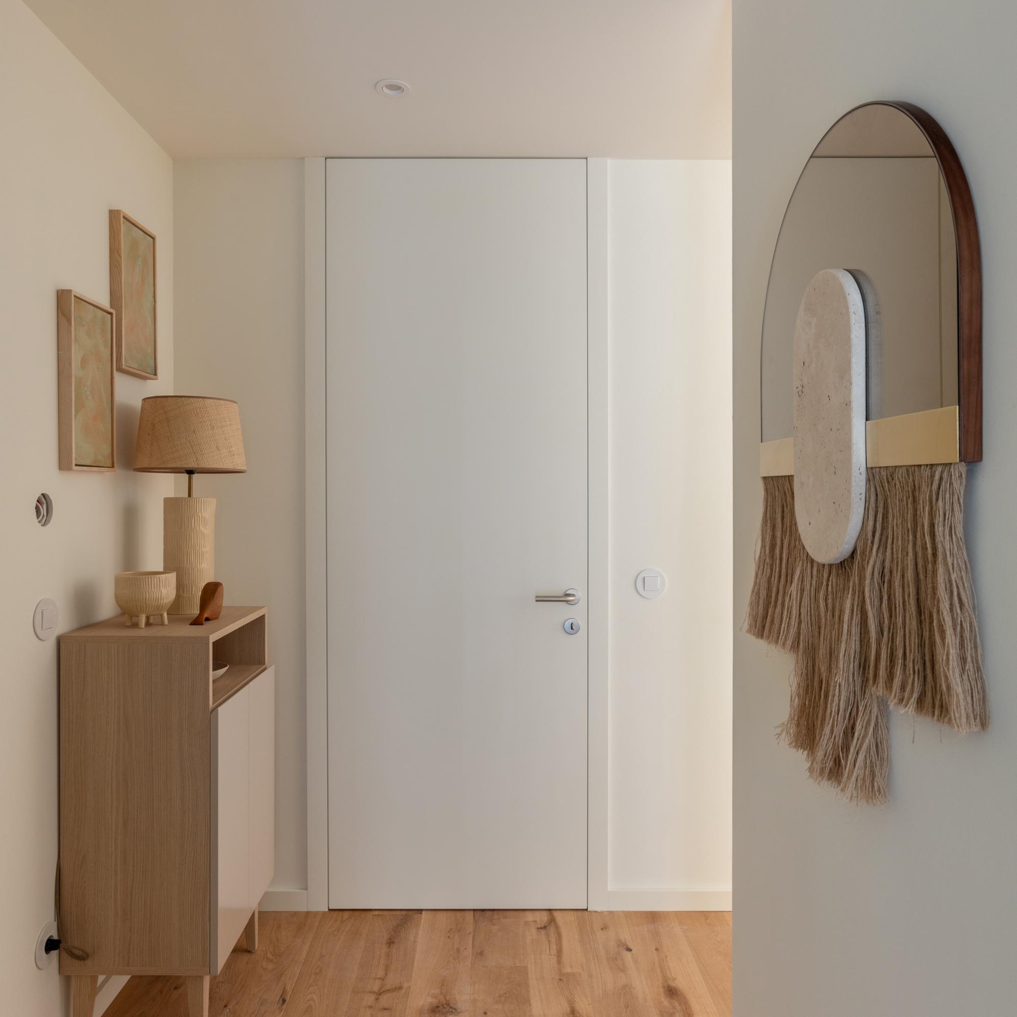 Specchio decorativo da parete Souk Ecru Shell