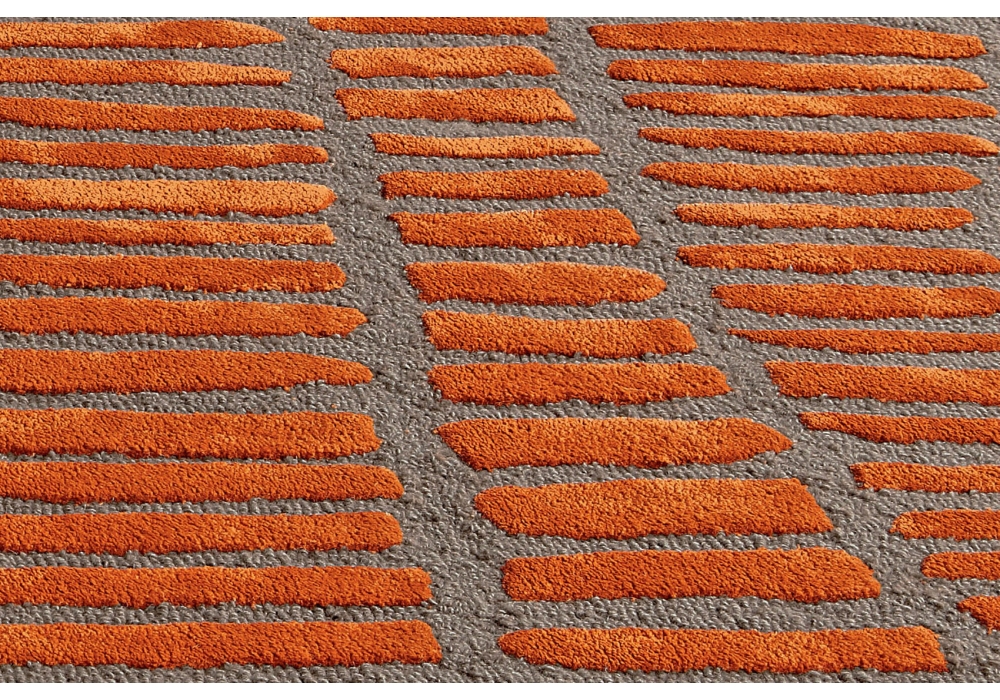 Tappeto Enia Lana/Viscosa Arancio/Grigio | Misura: 200 x 300 cm