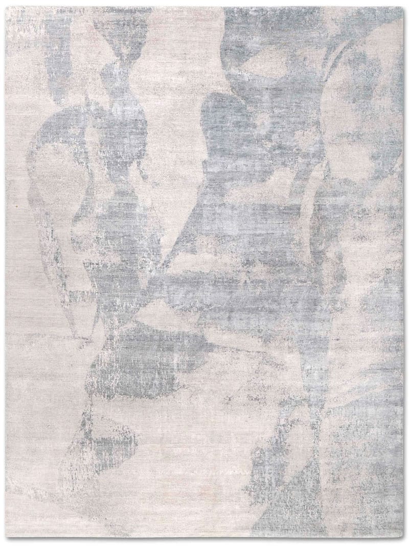 Tappeto Annodato Grigio/Beige