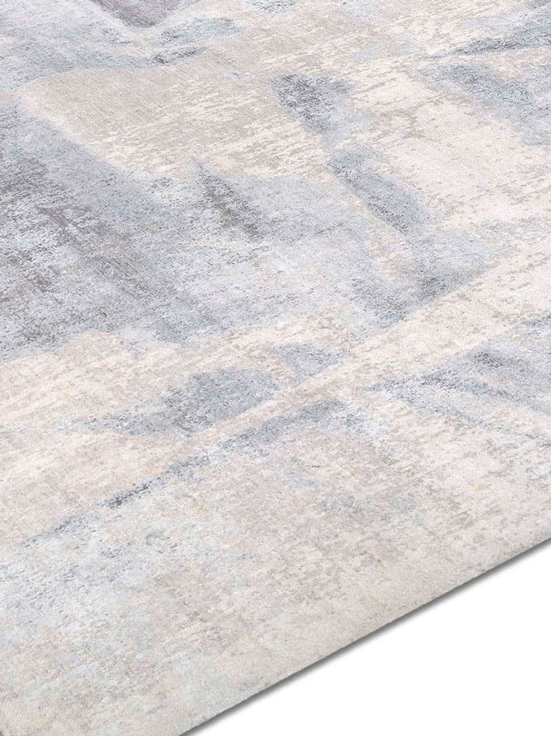 Tappeto Annodato Grigio/Ivory