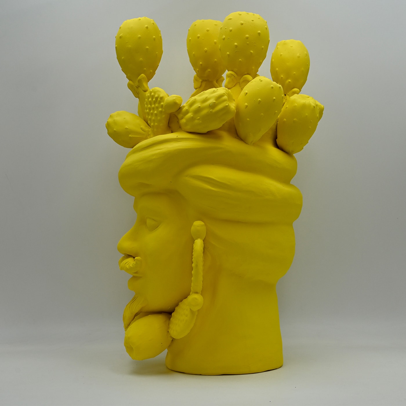Testa di Moro Gialla Unica Scultura