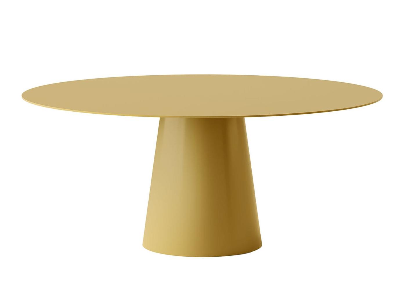 Tavolo da pranzo rotondo giallo Shell