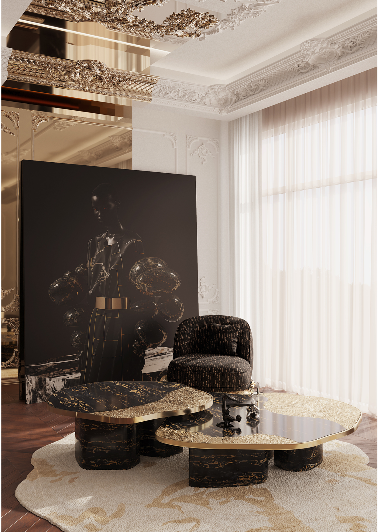 Poltrona Angora Nera
