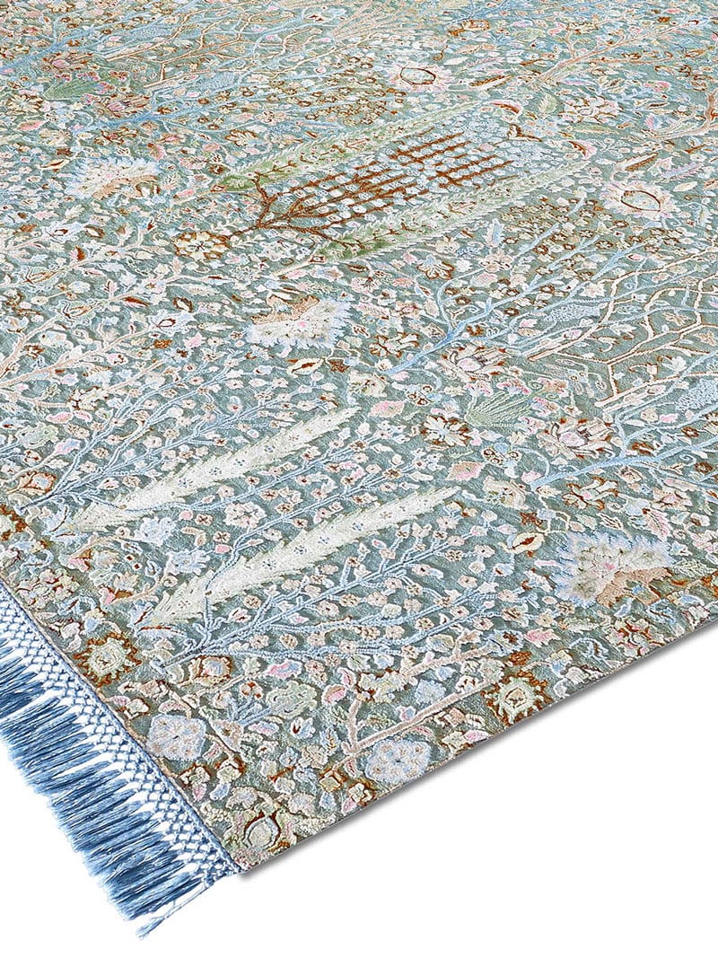 Tappeto Lusso Pine Garden Blu