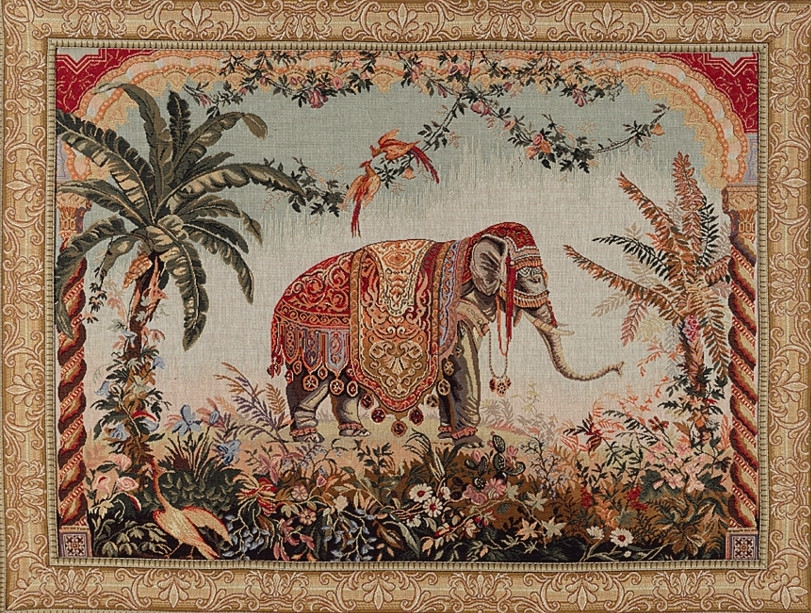 Arazzo Elefante con Bordo | Misura: 50 x 67 cm
