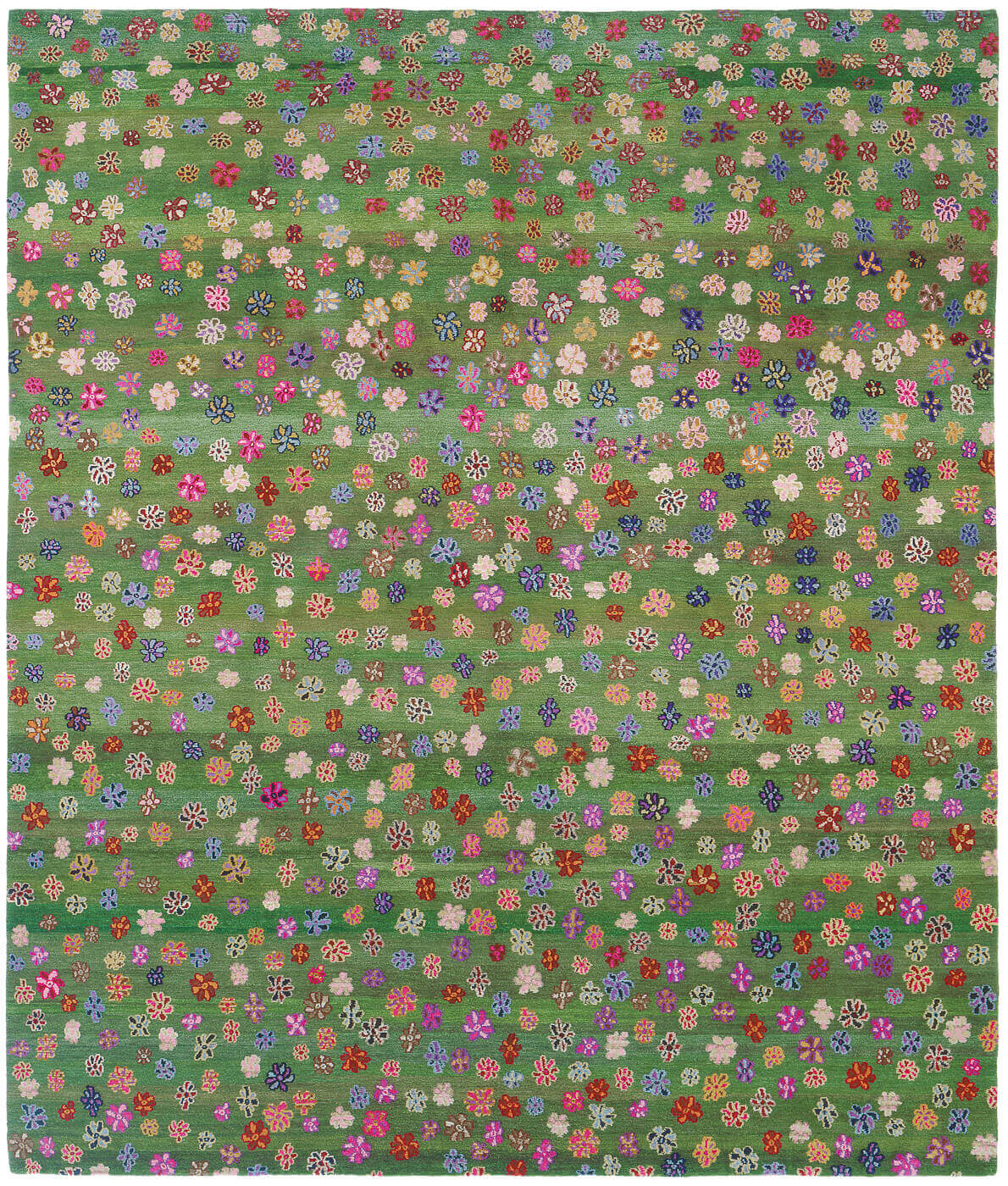 Tappeto Little Flowers Verde