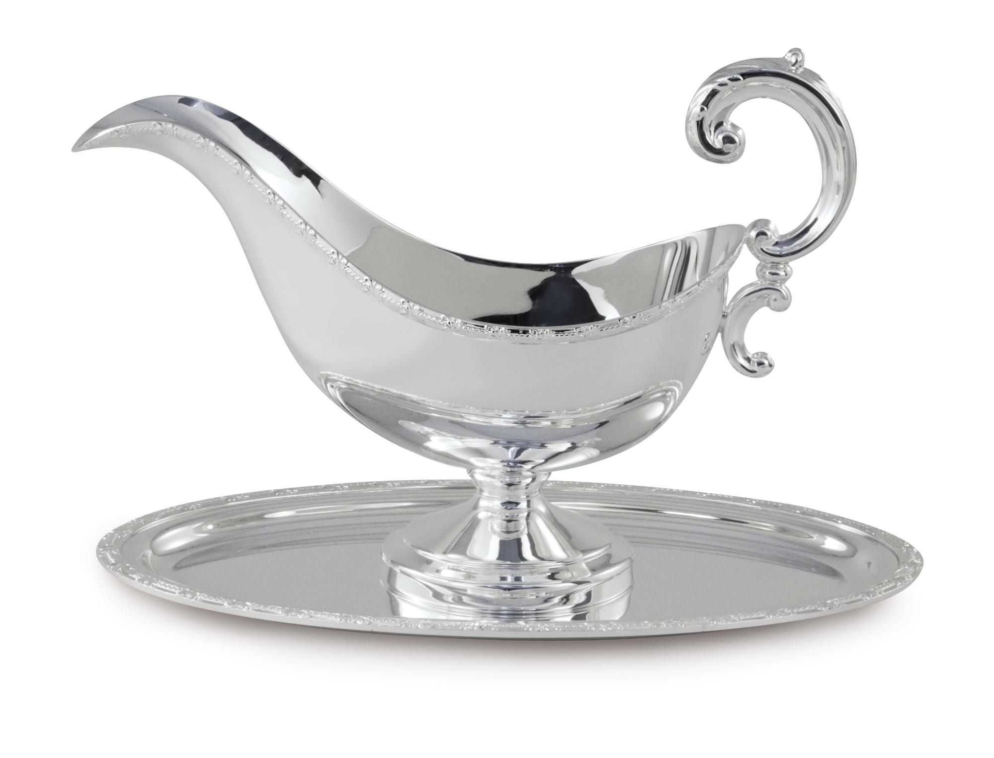 Salsiera Royal In Argento Con Piattino