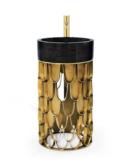 Lavabo A Colonna Carp-Inspired