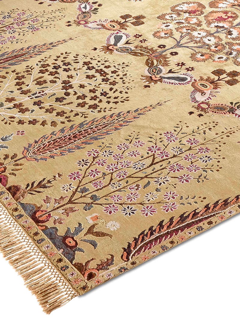 Tappeto Lusso Mughal Giallo | Misura: 122 x 183 cm