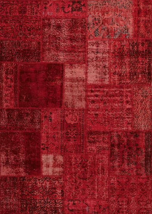 Tappeto Patchwork Rosso