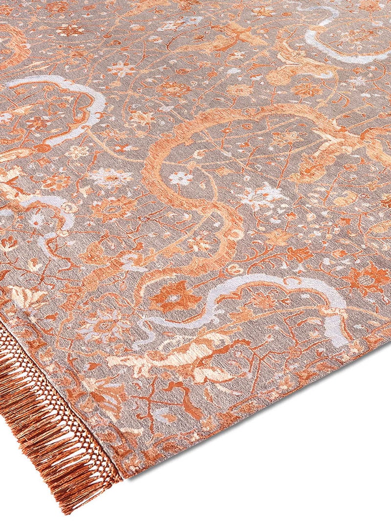 Tappeto Lusso Tabriz Arancione