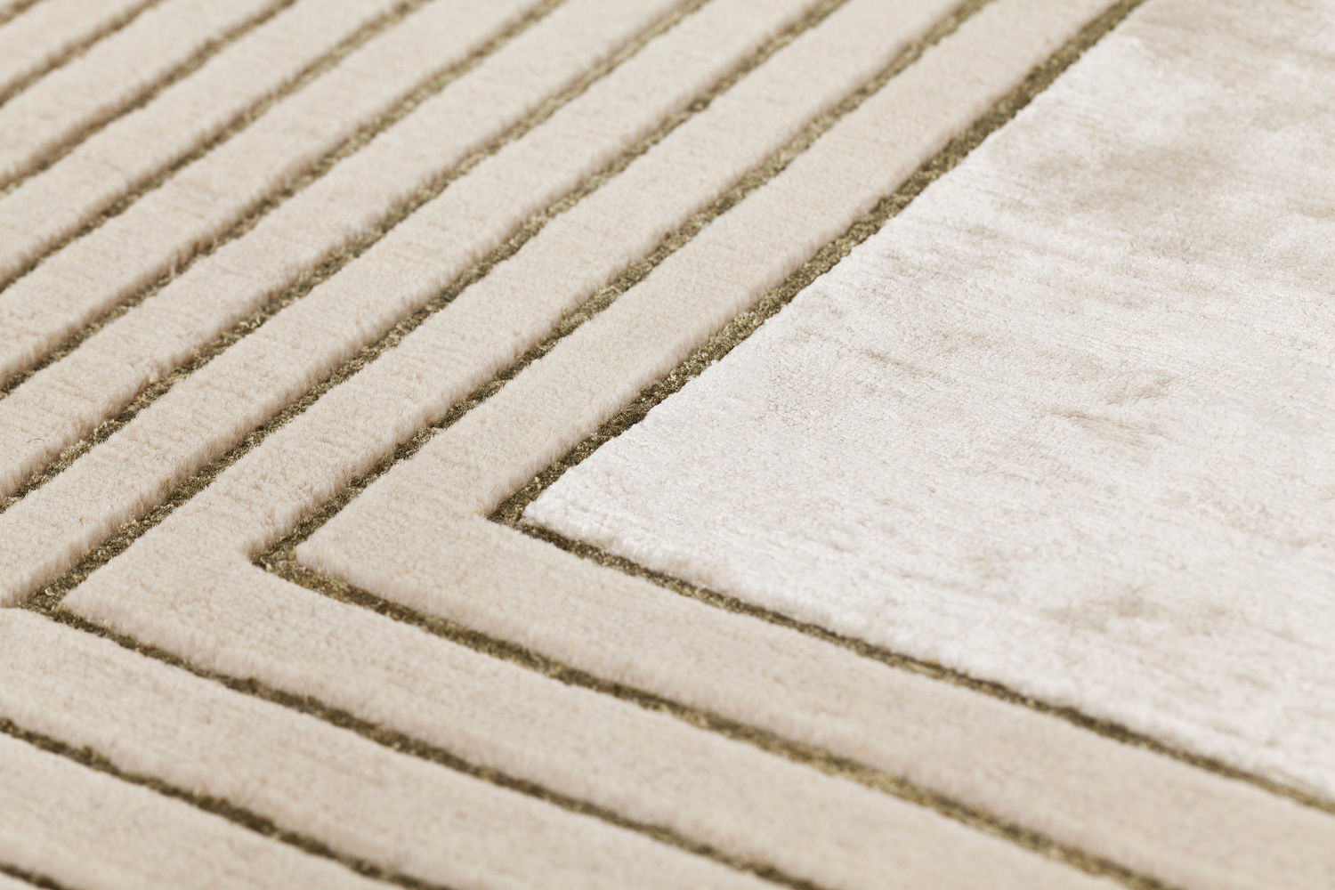 Tappeto Beige Cornice