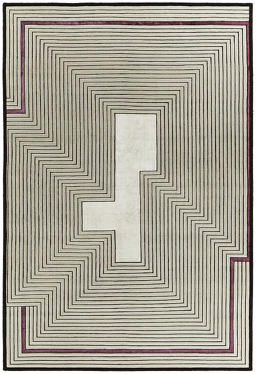 Tappeto Beige Cornice