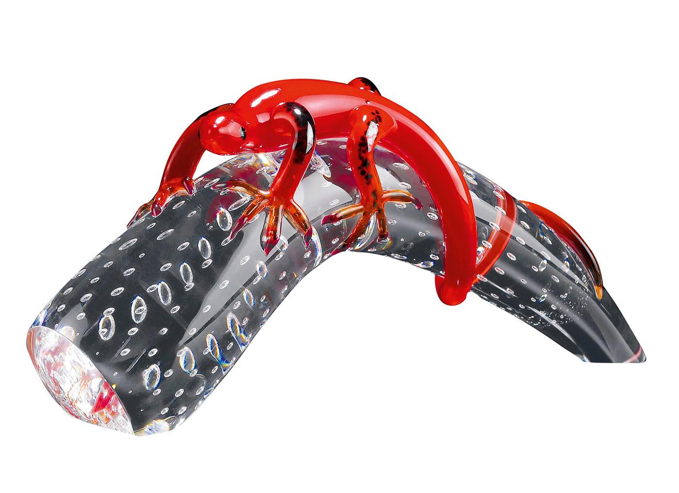 Corno in Vetro con Gecko
