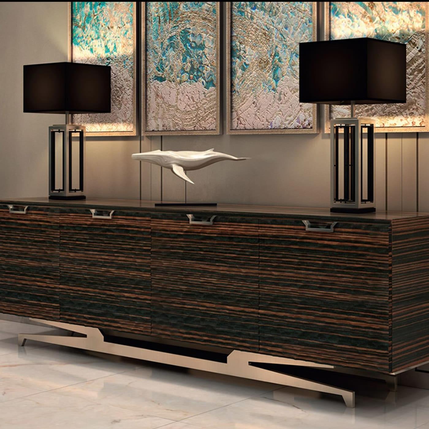 Wall Street Credenza Italiana | Finitura: Impiallacciatura lucida | Dimensioni: L 250 x P 53 x H 78 cm