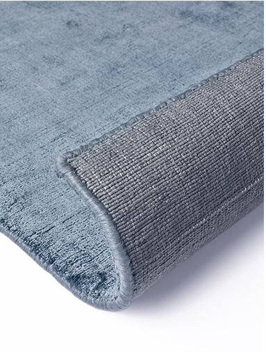 Tappeto Viscosa Azzurro Polvere