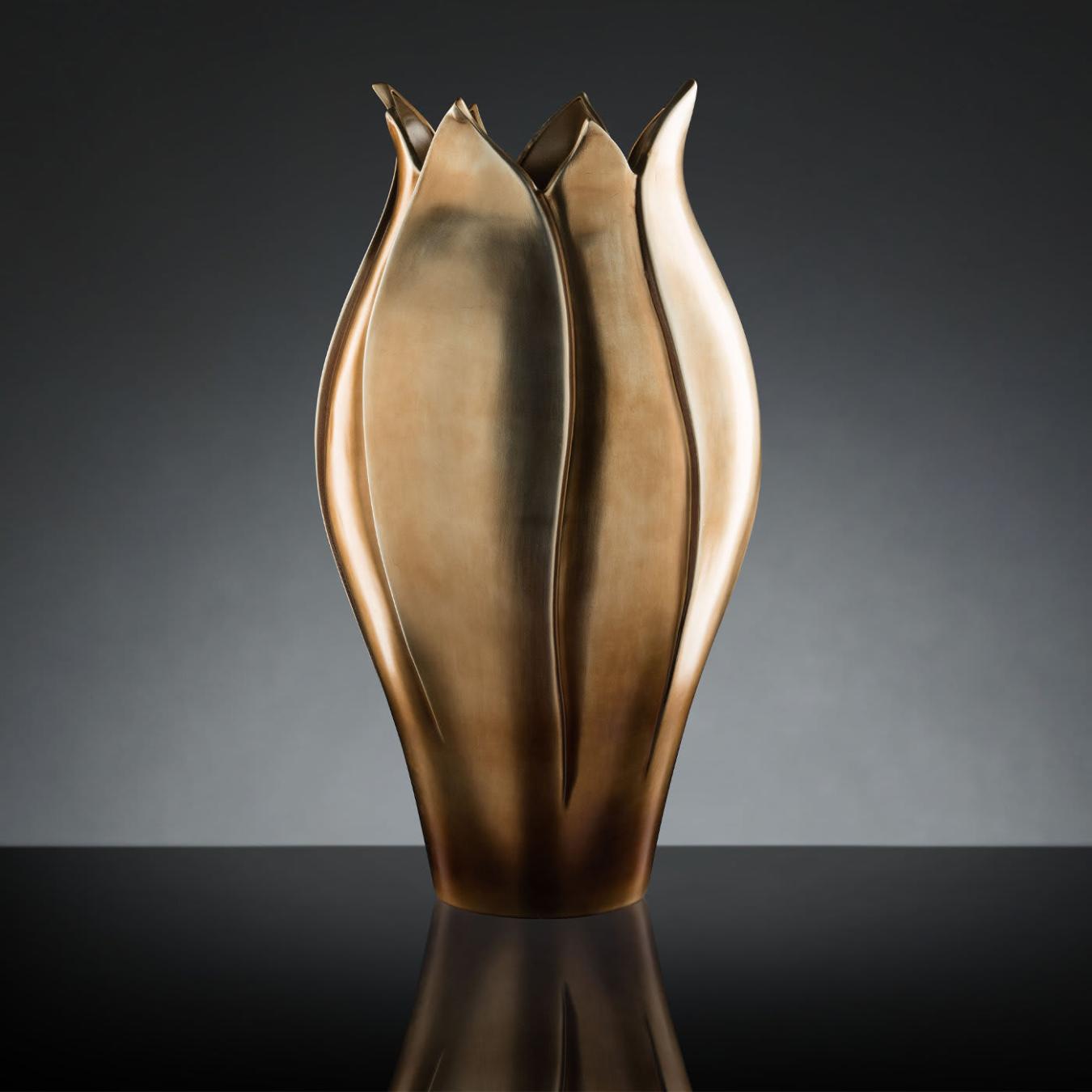 Vaso Tulip in Ottone