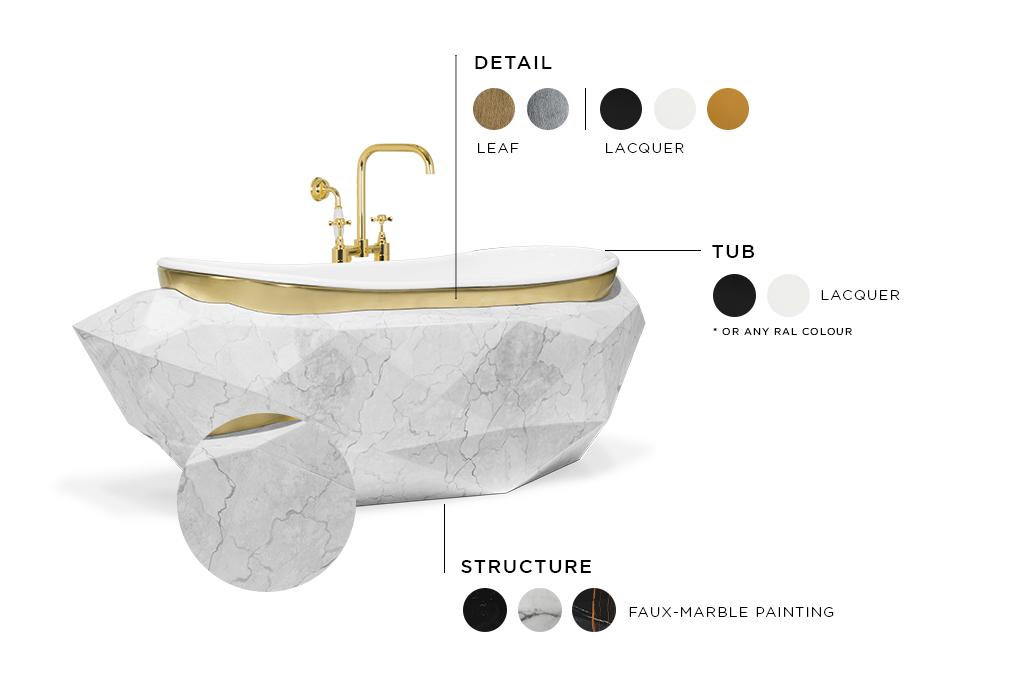 Vasca Da Bagno Gemstone Faux Marble