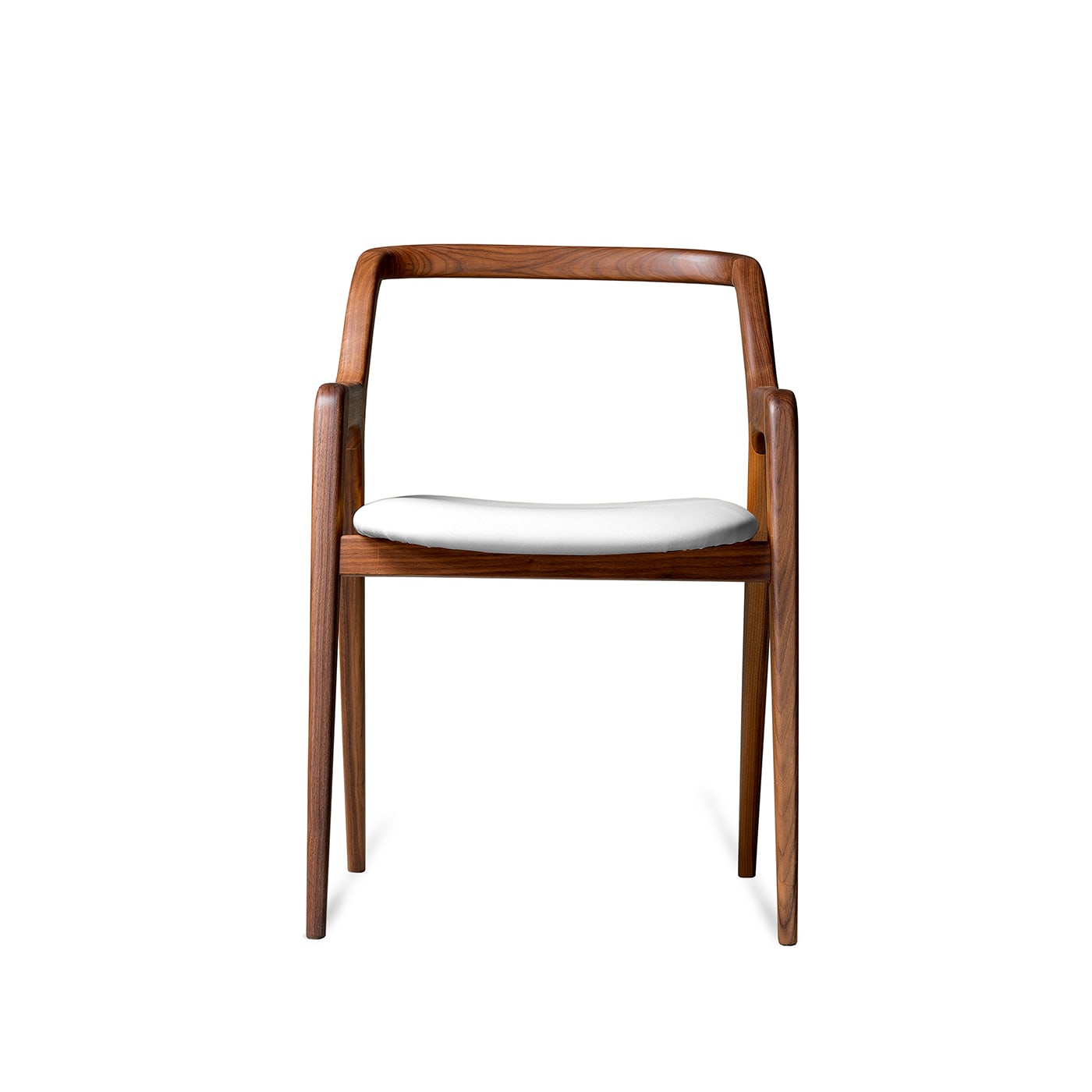 Sedia In Breve Noce Naturale | Rivestimento: Leather PANDORA 622
