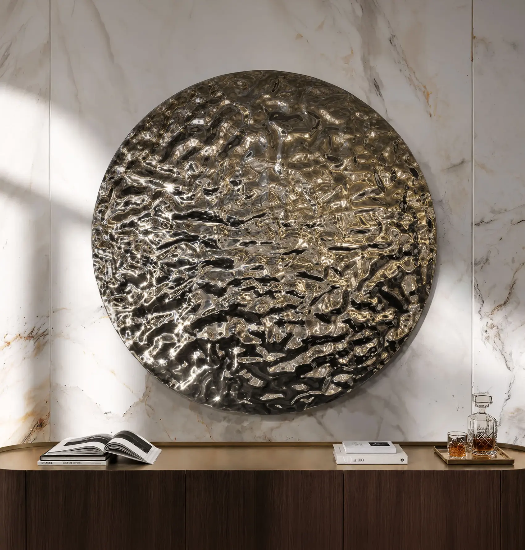 Specchio decorativo da parete Gong