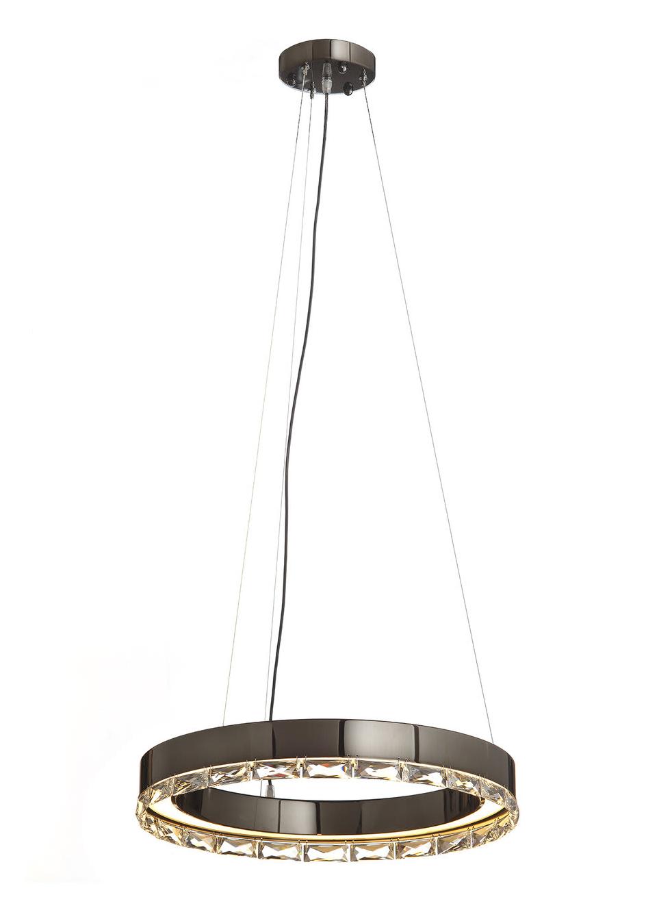 Lampadario ad Anello LED Asfour in Nichel Scuro