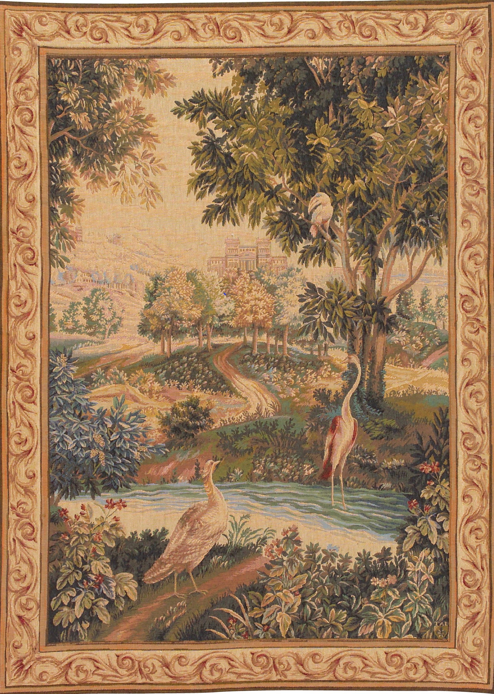 Arazzo Vegetazione con Uccelli