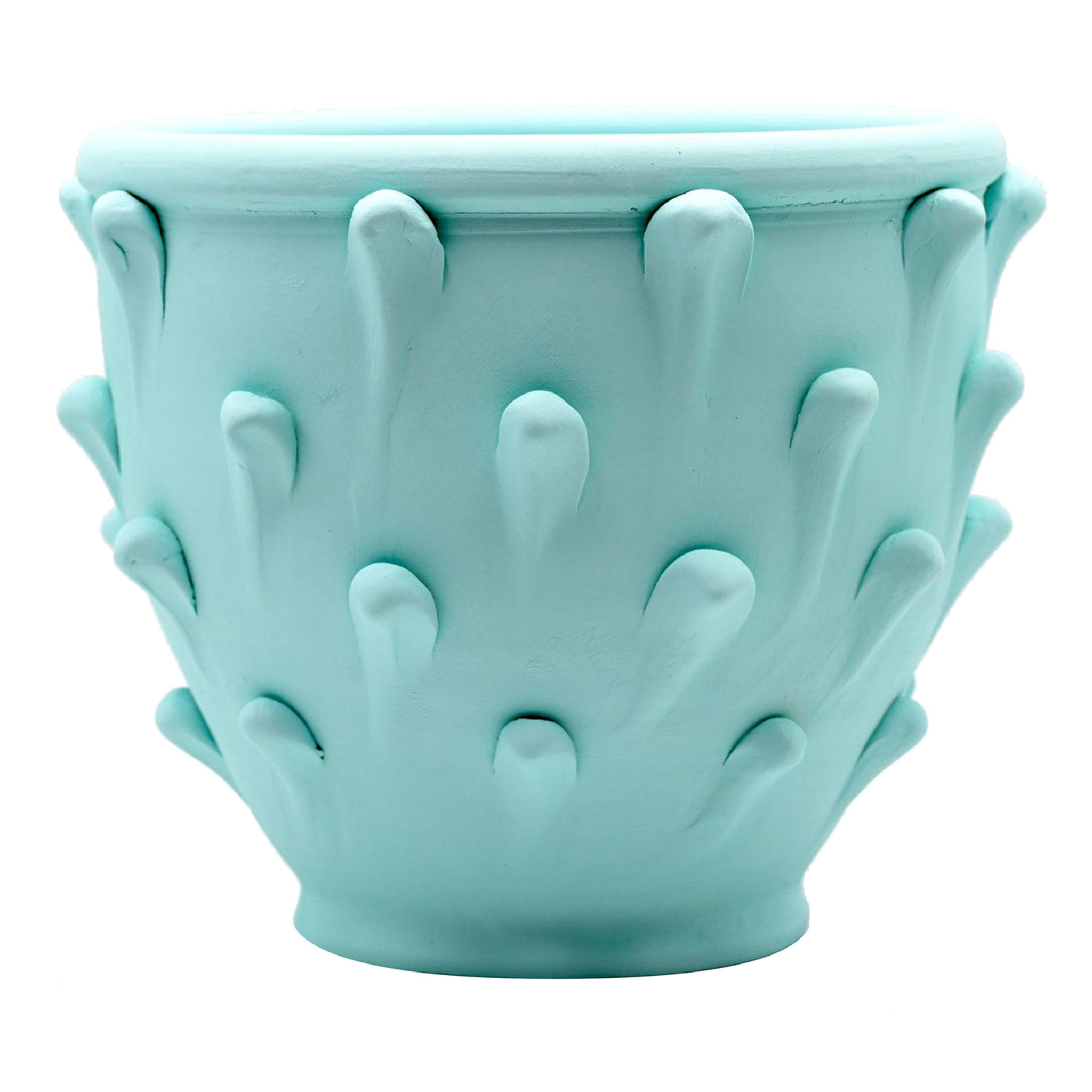 Vaso Chiaro Scolpito a Mano