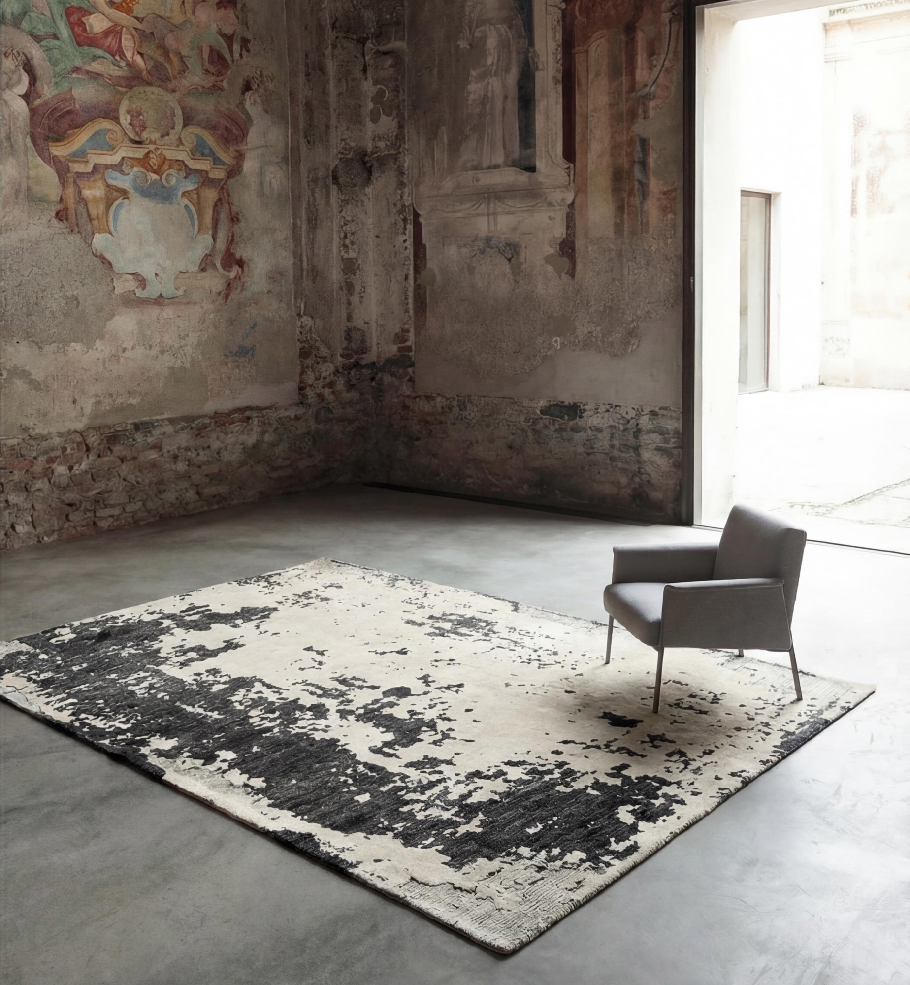 Tappeto Monochrome Weathered Canvas