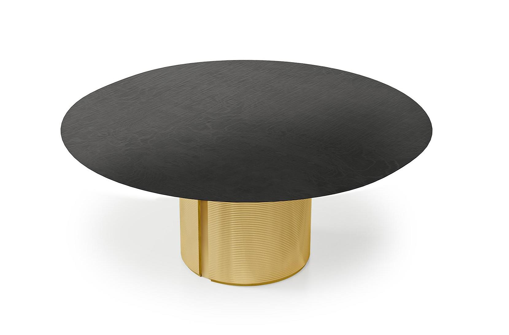 Tavolo Rotondo Nero & Oro | Dimensioni: Ø 180 cm