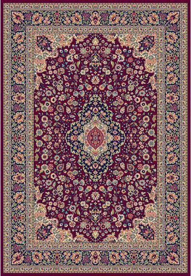 Tappeto Orientale Rosso Tessitura Meccanica