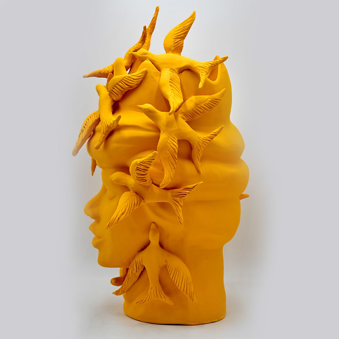 Testa di Moro Arancione Scultura