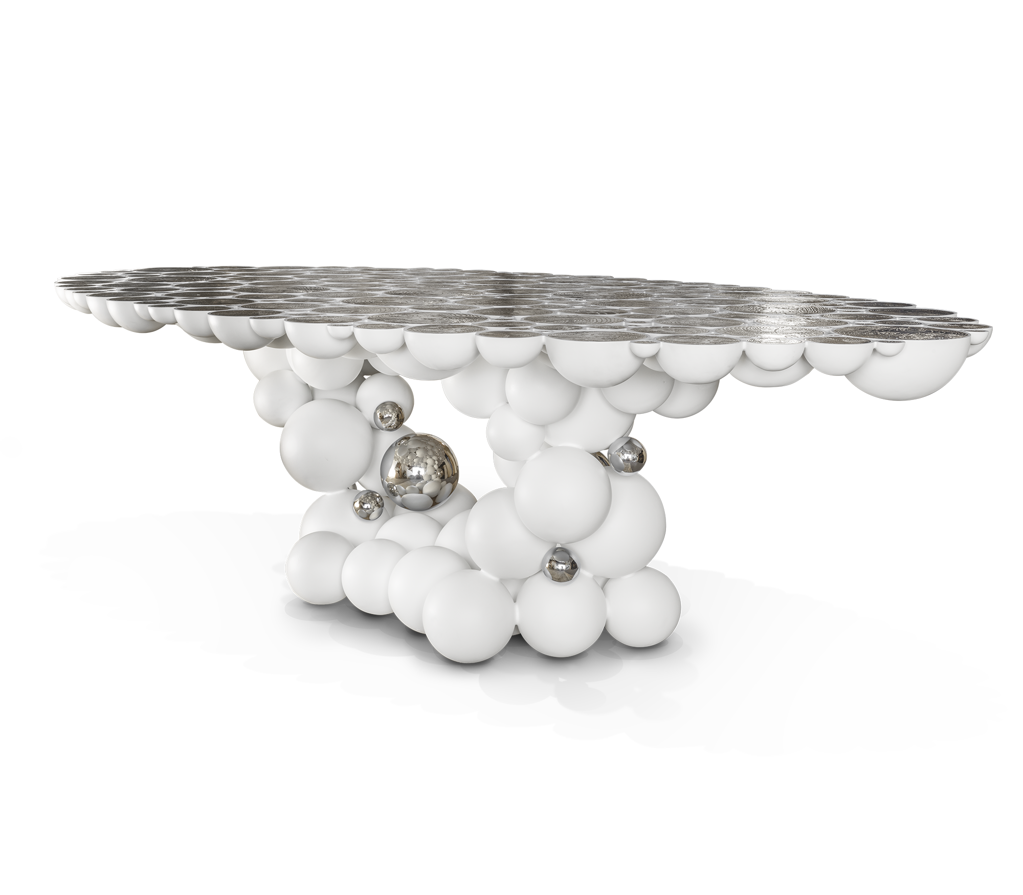 Tavolo da Pranzo Bianco di Lusso Orbit