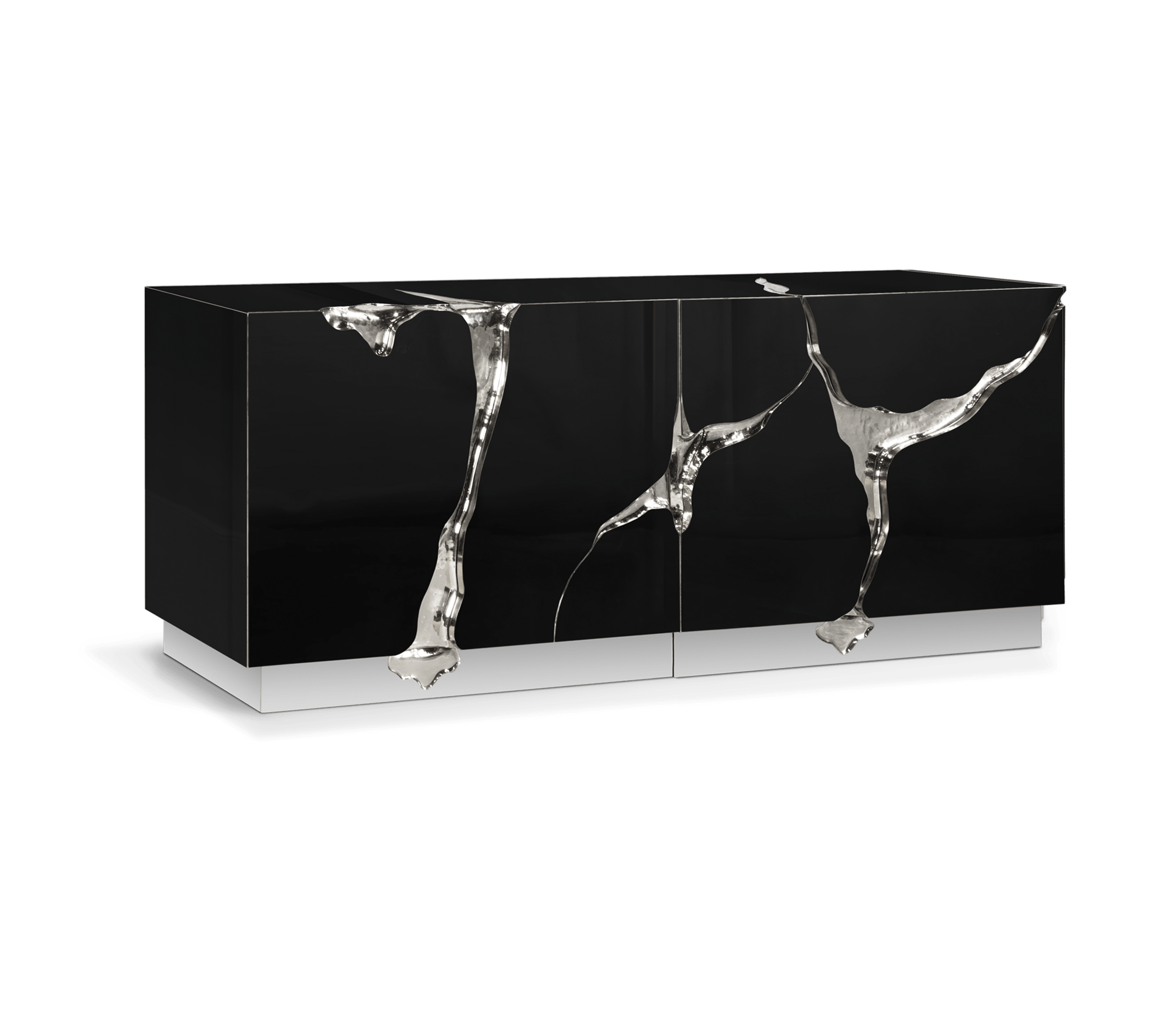 Credenza Nero / Argento Fissure