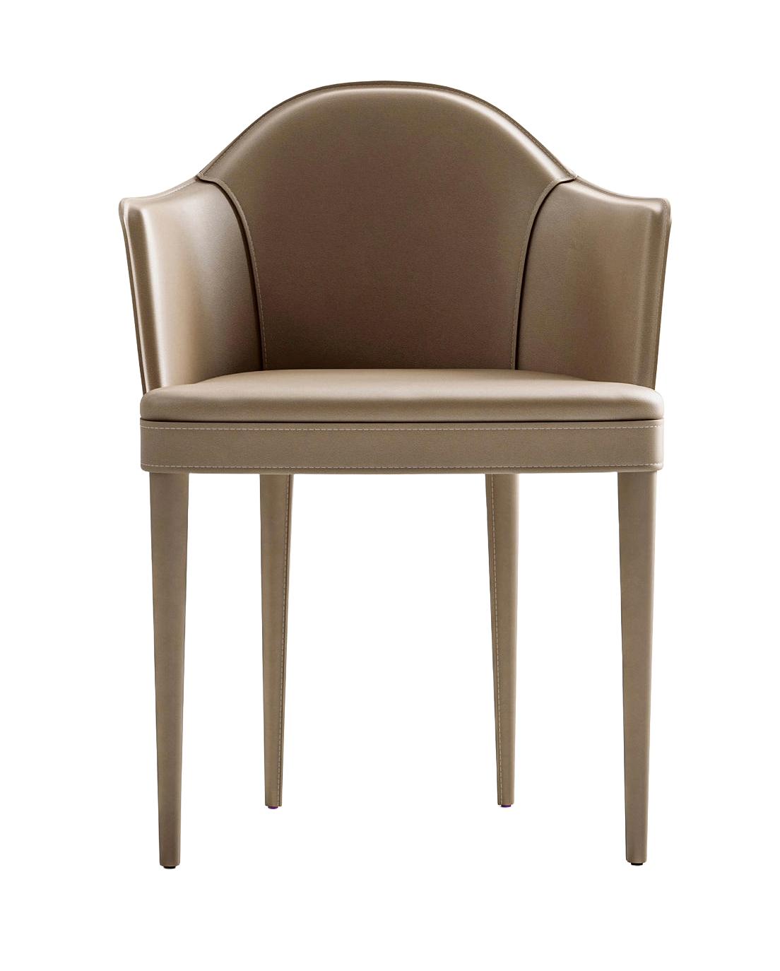 Sedia in Pelle con Braccioli