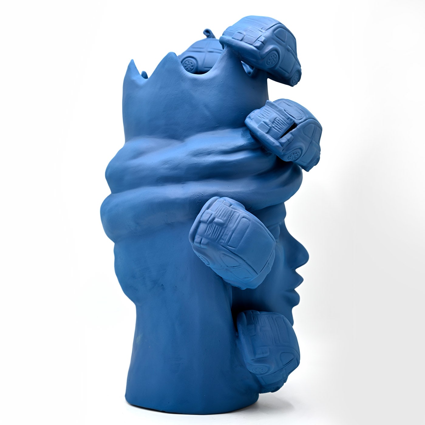 Testa di Moro Blu Opaco Scultura Testa di Moro Blu Opaco Scultura