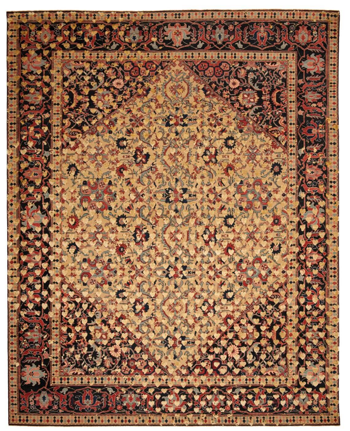 Tappeto Serapi Queensbury Broken Heart Giallo Oro Seta | Misura: 250 x 300 cm