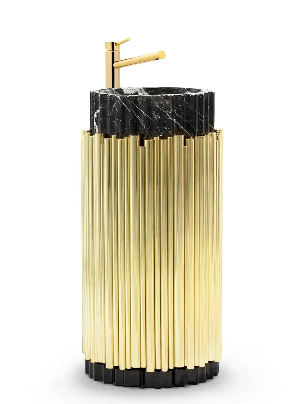 Lavabo A Colonna Harmony Black / Gold