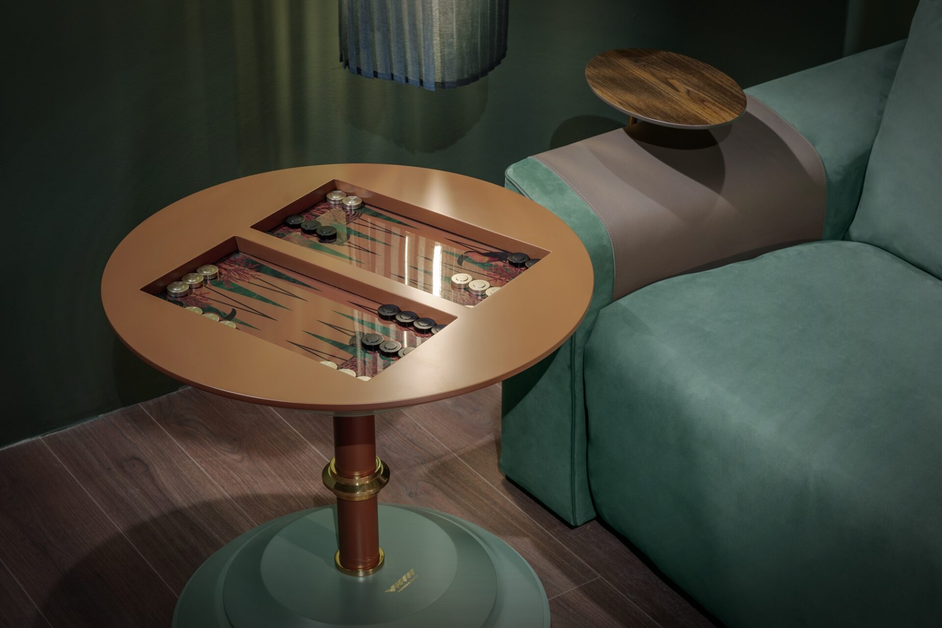 Tavolino da caffè backgammon e scacchi Goemon