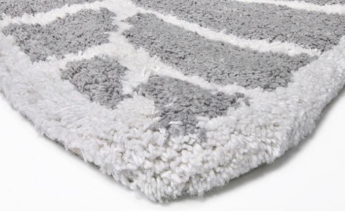 Tappeto Foglie Grigio/Avorio