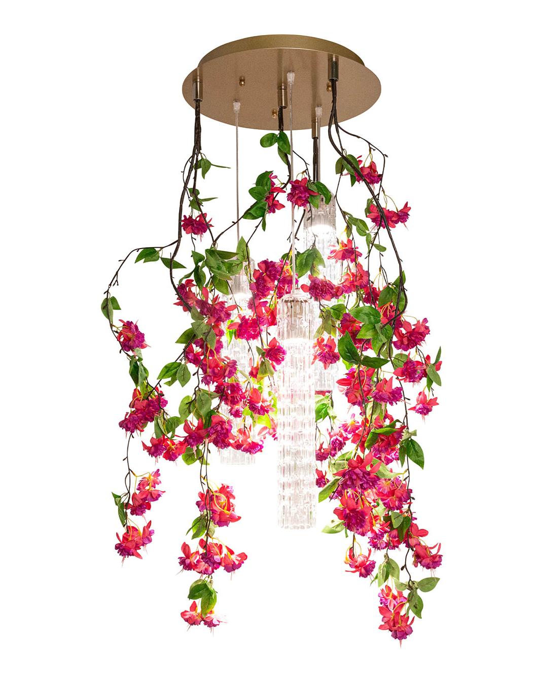 Lampadario Piccolo Pink Cascade