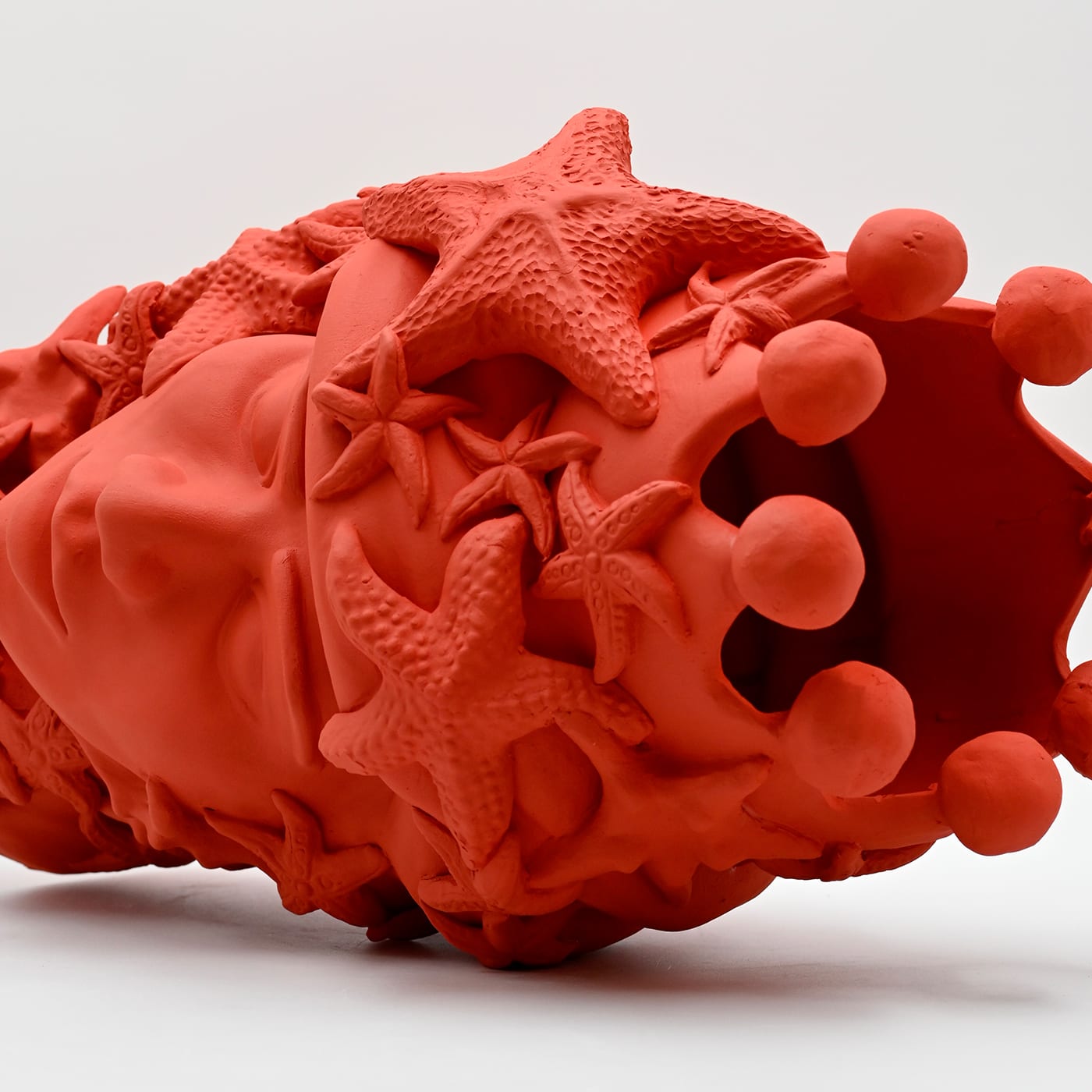 Testa di Moro Rossa Artigianale Scultura